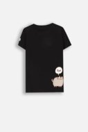 COCCODRILLO t-shirt LICENCE GIRL, mustad, ZC4143208LGD-021-164, 164 cm