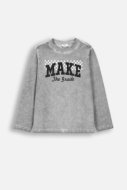 COCCODRILLO long sleeved t-shirt ACADEMY BOY JUNIOR, graphite, ZC4143102ABJ-020-152, 152 cm
