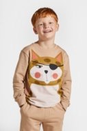 COCCODRILLO sweatshirt LICENCE BOY KOCIA SZAJKA, pruun, ZC4132101LBK-018-134, 134 cm