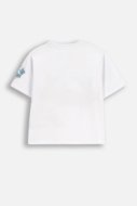 COCCODRILLO lühikeste varrukatega särk LICENCE BOY, valge, WC5143206LBD-001-122, 122 cm