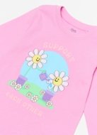 OVS pikkade varrukatega t-särk, roosa, , 001985556