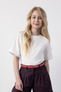 COCCODRILLO t-shirt ACADEMY GIRL JUNIOR, cream, ZC5143203AGJ-003-134, 134 cm