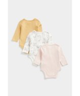 MOTHERCARE pikkade varrukatega bodi, 3 tk., CB286