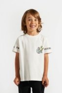 COCCODRILLO t-shirt WORLD OF PIXEL BOY KIDS, valged, ZC4143202WBK-001-122, 122 cm