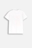 COCCODRILLO t-shirt EVERYDAY BOY A, valged, ZC4143211VBA-001-152, 152 cm