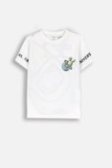 COCCODRILLO t-shirt WORLD OF PIXEL BOY KIDS, valged, ZC4143202WBK-001-122, 122 cm