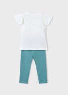 MAYORAL lühikeste varrukatega t-särk + retuusid, mint, 3.724-86, 140 cm