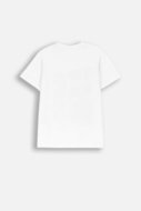 COCCODRILLO t-shirt FOREST FRIENDS JUNIOR, valged, ZC4143202FBJ-001-164, 164 cm