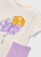 MAYORAL lühikeste varrukatega t-särk + retuusid, lilac, 3.726-96, cm