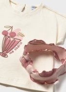 MAYORAL peapael, lühikeste varrukatega t-särk + retuusid, peony, 1.750-37, 92  cm