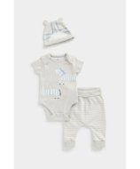 MOTHERCARE pikkade varrukatega bodi, püksid + beebimüts, EB642