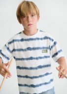 MAYORAL lühikeste varrukatega t-särk, cream-blue, 6.039-43, 152  cm