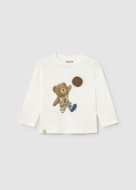 MAYORAL pikkade varrukatega t-särk, cream-bear, 2.070-67, 4 cm