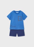 MAYORAL lühikeste varrukatega t-särk + lühikesed püksid 5C, sinised, 3601-77