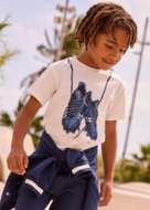 MAYORAL lühikeste varrukatega t-särk, cream, 3.075-74, 98  cm