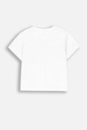 COCCODRILLO t-shirt CARTOONS GIRL JUNIOR, valged, ZC4143202CGJ-001-164, 164 cm
