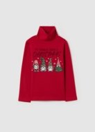 OVS Pikkade varrukatega ja kõrge kraega T-särk, punased, 140 cm, 002161180