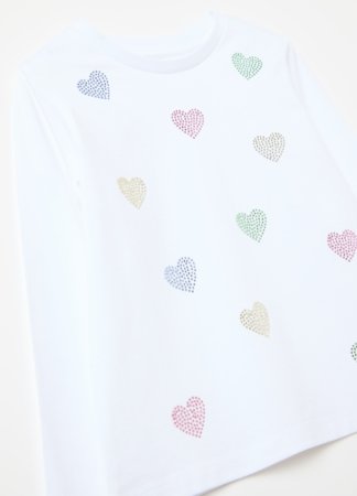 OVS pikkade varrukatega t-särk, valged, 140 cm, 002094450 