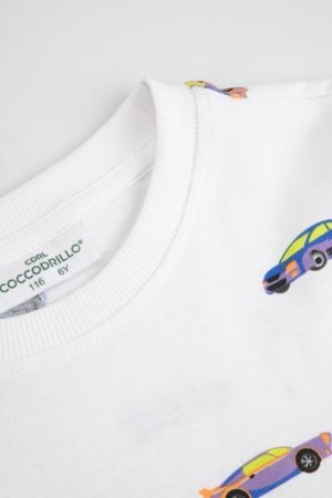COCCODRILLO lühikeste varrukatega t-särk, valged, WC6143206HBK-001-122, 122 suurus 