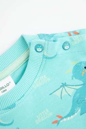 COCCODRILLO lühikeste varrukatega särk DRAGONS BOY NEWBORN, sinine, WC5143201DBN-013-086, 86 cm 