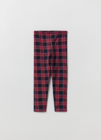 OVS 1 EN GIRL 3-10Y LEGGINGS 9-10 BLUE/RED CHECK 001911892 