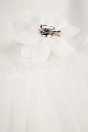 COCCODRILLO varrukateta kleit, valge, suurus 