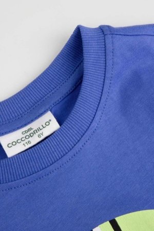 COCCODRILLO lühikeste varrukatega t-särk, sinised, WC6143205HBK-014-092, 92 suurus 