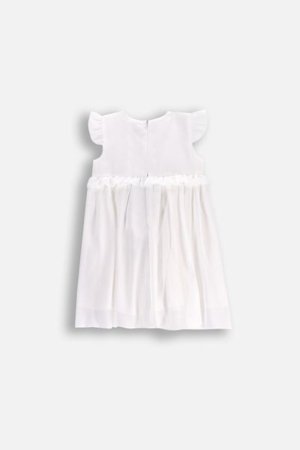 COCCODRILLO lühikeste varrukatega kleit ELEGANT BABY GIRL, kreemjas, WC5128204EBG-003-098, 98 cm 