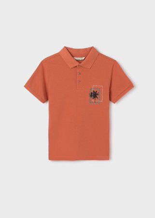 MAYORAL lühikeste varrukatega polo särk 7C, clay, 6112-92 