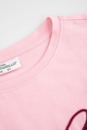 COCCODRILLO pikkade varrukatega t-särk, roosad, WC6143103GGK-033-104, 104 suurus 