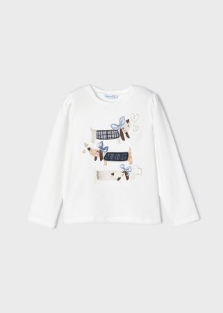 MAYORAL pikkade varrukatega t-särk 6H, natural/navy blue, 4010-91 4010-91