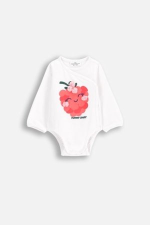 COCCODRILLO pikkade varrukatega beež särk MAXITROPIC GIRL NEWBORN, valge, WC5112601MGN-001-074, 74 cm 