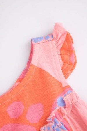 COCCODRILLO lühikeste varrukatega kleit TROPICAL STORY GIRL KIDS, roosa, WC5129301TGK-033-122, 122 cm 