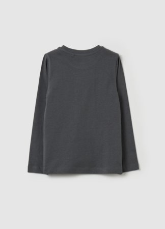 OVS pikkade varrukatega t-särk, tumehallid, 140 cm, 002073959 