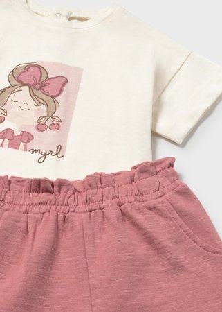 MAYORAL pusa, lühikeste varrukatega t-särk +püksid, blush, 1.830-37, 86  cm 