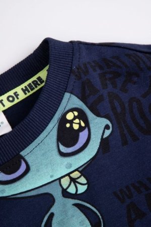 COCCODRILLO pikkade varrukatega särk COSMIC RAVE BOY KIDS, sinine, WC5143102CBK-015-122, 122 cm 