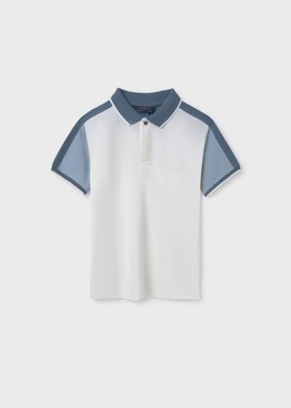 MAYORAL lühikeste varrukatega polosärk, cream-pear, 6134-52, 157 cm 