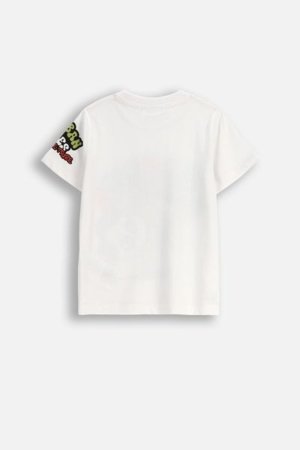COCCODRILLO t-särk SPORTS BOY KIDS, valge, cm 