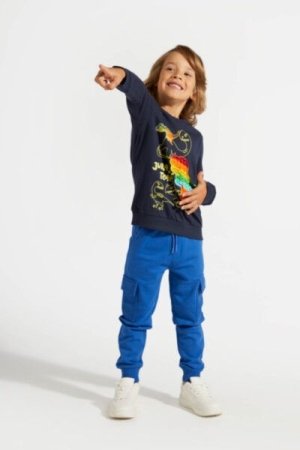 COCCODRILLO joggers DIGITAL BOY KIDS, cobalt, ZC4120201DBK-032-122, 122 cm 