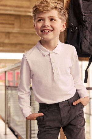 NEXT pikkade varrukatega polo särk, 968394 158 96839411