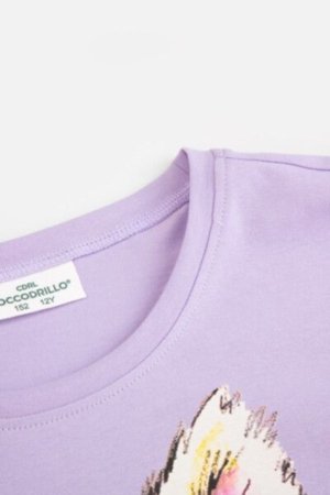 COCCODRILLO t-shirt EVERYDAY GIRL A, lillad, ZC4143204VGA-016-152, 152 cm 