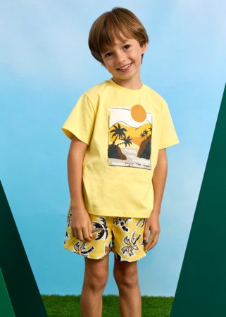 MAYORAL lühikeste varrukatega särk, yellow, 3034-34, 140 cm 