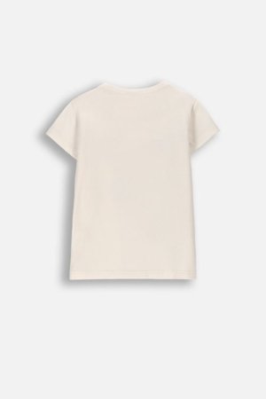 COCCODRILLO lühikeste varrukatega t-särk, kreemi värv, WC6143202FGK-003-110 