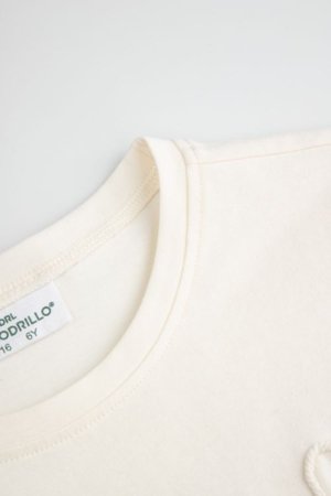 COCCODRILLO lühikeste varrukatega t-särk, kreemi värv, WC6143202FGK-003-110 