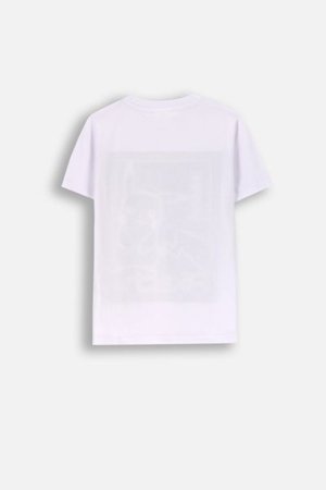 COCCODRILLO t-shirt LICENCE BOY, valged, ZC4143210LBD-001-164, 164 cm 