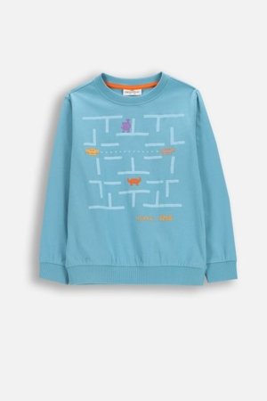 COCCODRILLO pikkade varrukatega t-särk, sinised, cm 