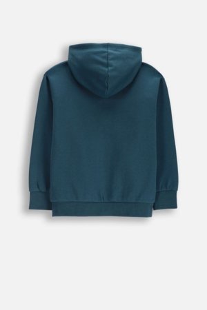 COCCODRILLO hooded pullover with zipper, green, size 