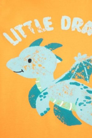 COCCODRILLO lühikeste varrukatega särk DRAGONS BOY NEWBORN, oranž, WC5143202DBN-006-086, 86 cm 