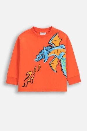 COCCODRILLO pikkade varrukatega särk DRAGONS BOY KIDS, punane, WC5143101DBK-009-122, 122 cm 