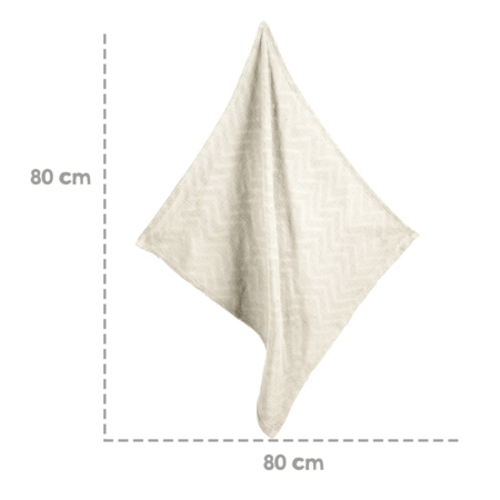 ROBA kootud tekk SEASHELLS OYSTER, 80x80 cm, White, 306113G281 